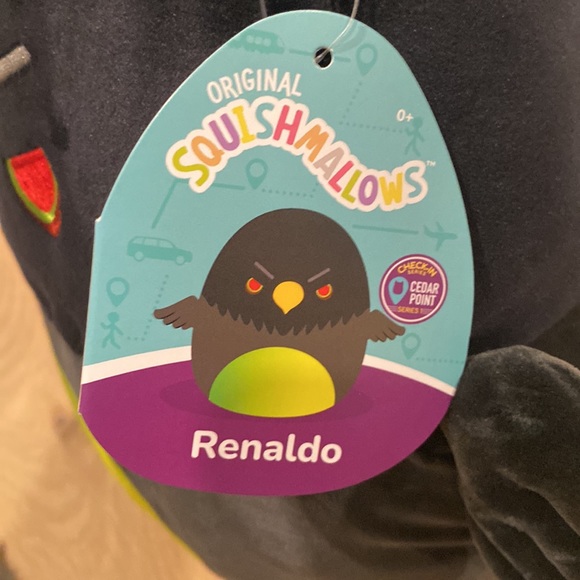Squishmallow Renaldo the Raptor 12” NWT Check-In series HTF Cedar Point - Picture 4 of 4